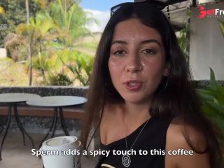 [GetFreeDays.com] Crazy CUMWALK in STARBUCKS - Blowjob in Public Toilet, Drinking coffee with Sperm Sex Film October 2022-8