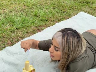 Squirting A Huge Cucumber On A Picnic Day  Naty Delgado 1080p-0