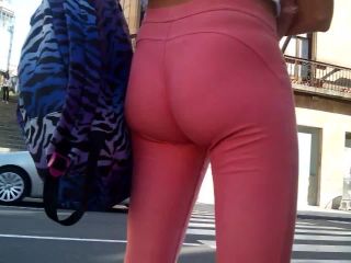 Hot girl in pink  tights-2
