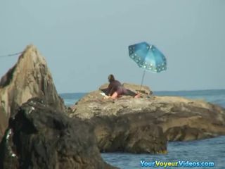 Couple caught fucking in the  rocks-8