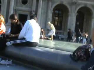 Upskirt of a girl by the fountain-5
