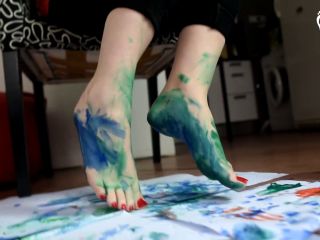 Foot And Soles Painting And Soleprints (Foot Tease, Sexy Feet, Young Fe-8