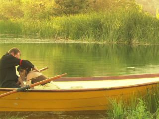 Cum On My Black Stockings A Romantic Hard Fuck On A Kayak Outdoors In T-3