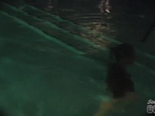 Late Night Hotel Swimming Pool Skinny Dipping Girls Miami  Florida-6