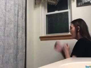 Hot teen pees and showers after Teen!-0