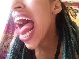 My big mouth and juicy fat tongue Black!-0