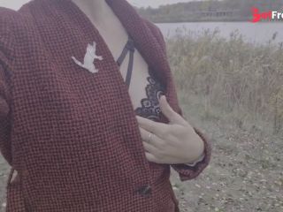 [GetFreeDays.com] Autumn erotica. Hot girl undresses and walks near the lake Adult Clip February 2023-0