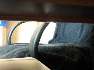 Upskirt view under her desk-5
