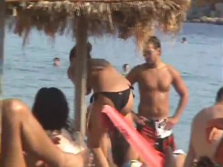 Nice semi nude women at a  beach-1