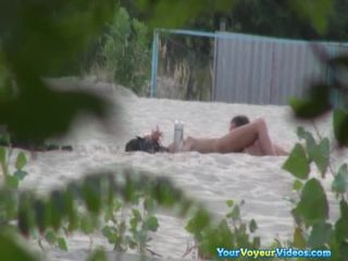 Two couples fucking in beach Nudism!-1