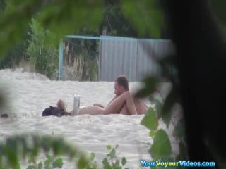 Two couples fucking in beach Nudism!-2