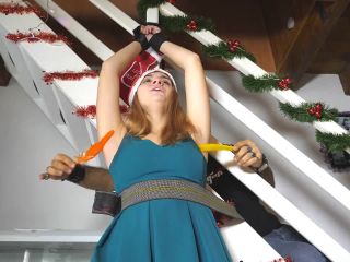 FrenchTickling – Lisabeth’s Ticklish Underarms Are A Christmas Present Tickling!-6