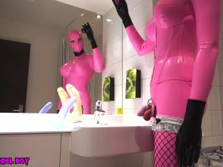Rubber Doll Cleans Her Toys-6