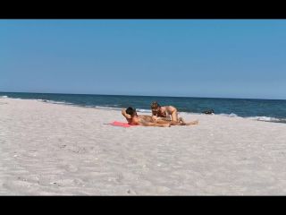 Sharing My Girl With A Stranger On The Public Beach Threesome WetKelly 1080p-2