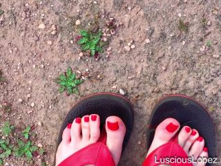 Luscious Lopez - Luscious Lopez flip flops POV - (Feet porn)-9