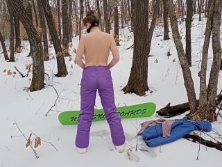 [GetFreeDays.com] Snowboard Girl Undress in the Woods hardcore cosplay porn-0