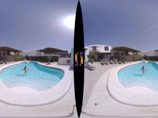 Tattooed & Topless In The Pool (VR Striptease-2