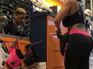 Tattooed black girl's butt is in disproportion-6