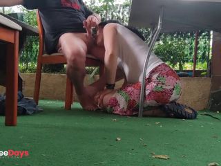 [GetFreeDays.com] Horny woman sucks big cock under the table Porn Clip October 2022-7