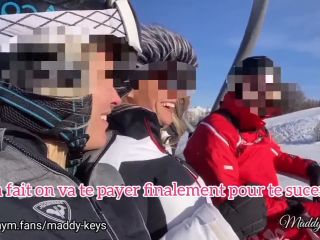 Maddy Keys  2 French Slut Give A Blowjob To Their Snow Ski Teacher  Rea-6