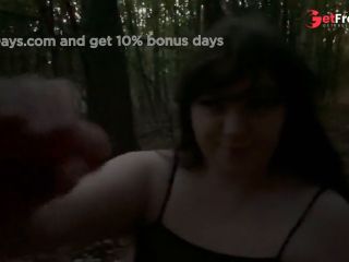 [GetFreeDays.com] Submissive BBW gives blowjob in the forest Sex Leak July 2023-7