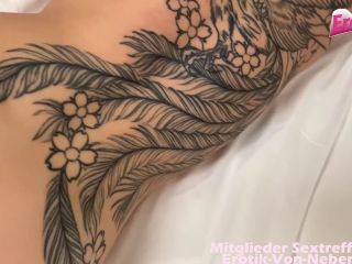 Tattooed German Camgirl Gets Spontaneously Fucked By Her Roommate-6