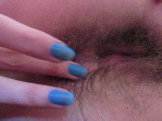 Winking my wet hairy asshole in closeup – CuteBlonde666, plastic fetish on femdom porn -5