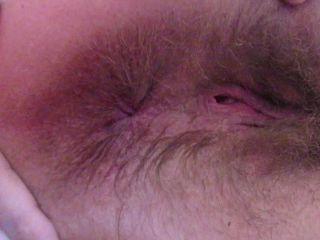 Winking my wet hairy asshole in closeup – CuteBlonde666, plastic fetish on femdom porn -7