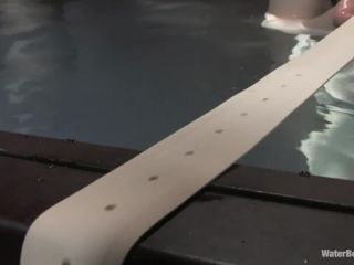 Girl in zentai spandex bodysuit sggles for air in underwater bondage  720p *-2