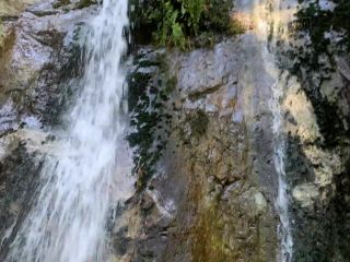 SparksGoWild - Hot Guy and 2 Sexy Girls have a Threesome next to a Waterfall , hot blonde women on big tits -1