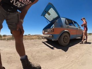 Fucking On The Hood Of The Volkswagen Rabbit. Naked At The Springs 1080p-8