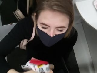 GF makes me Risky Cum inside White Disney Sock in Mall Public Changing ...-7