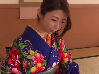 Woman in sexy kimono, Japanese blow job on cam-0