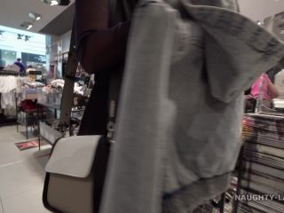 Naughty Lada - Wearing a transparent outfit at the mall.-3