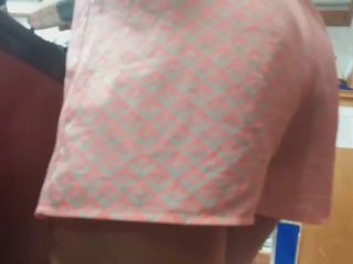 Visible thong through latina's pink outfit-6