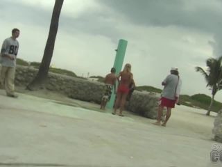 Voyeur Ass and Titty Watching on South Beach Miami Florida Public-0