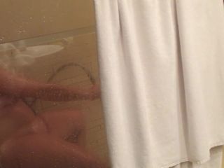 Caught wife masturbating with jet water in the shower-6