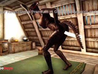 [GetFreeDays.com] Female mage Argonian cant stop masturbating with a magic dildo. Adult Leak April 2023-7