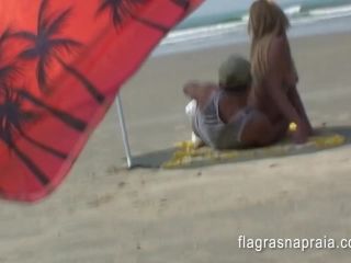 Brazilian couple having sex on the empty beach Public-8