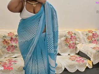 [GetFreeDays.com] Indian bhabhi wearing saree and showing natural boobs Adult Video May 2023-1