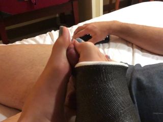 Have you ever seen a footjob done with a cast on-5