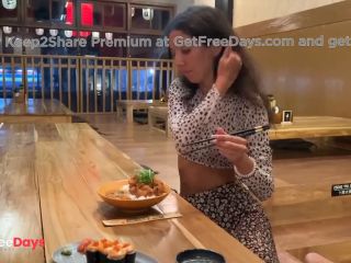 [GetFreeDays.com] I cum on a girls face in Public Sushi Bar and she eats rolls with Cum on her face - Cumwalk Sex Film March 2023-1