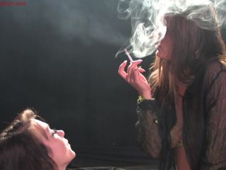 Movie title Mistress Denice K dominates female slave with her smoke-8