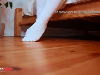 [GetFreeDays.com] Curvy wife in white knee socks fucks with a dildo on the floor. Adult Clip July 2023-1