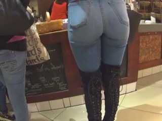 Perfect girl in tight jeans and high boots-6