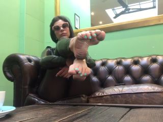 porn clip 10 Feetwonders – Latex and dirty feet at the coffee shop, nylon feet fetish on femdom porn -5