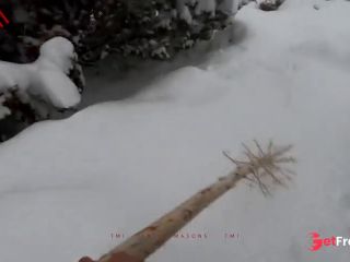 [GetFreeDays.com] walk in knee-high snow in southern california during blizzard and cum in the cold Sex Clip July 2023-5