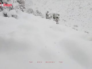 [GetFreeDays.com] walk in knee-high snow in southern california during blizzard and cum in the cold Sex Clip July 2023-7