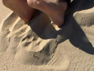 Julia Jordan FOOT PLAY in the SAND - European-0