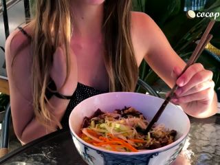 russian amateur webcam pov | Cocopumpum - Fit Teen Flashing in Restaurant & Public Masturbation  | pov-1